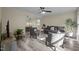 Comfortable living room with modern floors, neutral walls, and lots of natural light at 6817 Guess Rd, Hillsborough, NC 27278