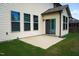 Spacious backyard with a concrete patio, perfect for outdoor activities and enjoying the fresh air at 825 Fulworth Ave, Wake Forest, NC 27587