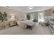 Spacious main bedroom with neutral tones, plush bedding, and windows that bring in natural light, creating a relaxing retreat at 8909 Wellsley Way, Raleigh, NC 27613