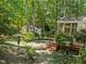 Landscaped backyard with patio, shed, and screened-in porch at 1 Gatesway Ct, Durham, NC 27707