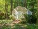 Charming outbuilding with double doors, offering additional storage or workshop space at 1 Gatesway Ct, Durham, NC 27707