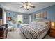 Charming bedroom features a comfy bed, guitars, and serene artwork for a relaxed atmosphere at 112 Autumn Ridge Dr, Knightdale, NC 27545