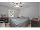 Bedroom featuring carpet, ceiling fan, and natural light at 112 Autumn Ridge Dr, Knightdale, NC 27545