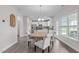 View of the dining room, kitchen and breakfast nook at 1214 Valley Dale Dr, Fuquay Varina, NC 27526