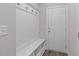 Functional mudroom with bench seating, hooks, and ample storage at 1214 Valley Dale Dr, Fuquay Varina, NC 27526