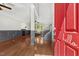 Spacious living room featuring hardwood floors and decorative wall trim at 12620 Waterlow Park Ln, Raleigh, NC 27614