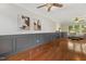 Spacious living room with hardwood floors and decorative wall trim at 12620 Waterlow Park Ln, Raleigh, NC 27614