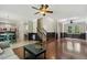Expansive living space with hardwood floors and an inviting open floorplan at 12620 Waterlow Park Ln, Raleigh, NC 27614