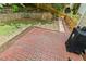 The brick patio is perfect for outdoor dining and entertainment at 12620 Waterlow Park Ln, Raleigh, NC 27614