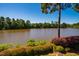 A stunning lake view framed by lush foliage creates a serene backdrop at 13 Boxwood Dr, Durham, NC 27713