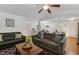 Cozy living area features an open layout and a direct view of the dining and kitchen area at 131 Abacos Ct, Clayton, NC 27520