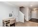 Hallway with desk, stairs and front entry at 1363 Brown Velvet Ln, Apex, NC 27523