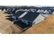 Aerial view of the backyard and neighborhood showcasing the home's location at 1626 Plover Cir, Fuquay Varina, NC 27526