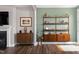 Living room featuring custom wood shelving at 1633 Hillstar St, Fuquay Varina, NC 27526