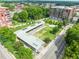 Overhead shot of Durham Central Park near a condo building on a sunny day at 214 Hunt St # 701, Durham, NC 27701