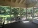 Enjoy the view from the screened porch overlooking the lush backyard at 2257 Delaney Dr, Burlington, NC 27215