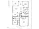 Detailed floor plan illustrating the layout of a two-story home with various rooms and features at 2404 Flemingstone Ln # 51, Raleigh, NC 27610