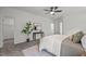 Spacious bedroom with fresh paint, soft carpet and neutral decor, perfect for relaxation and rest at 5216 Woods End Rd, Hillsborough, NC 27278