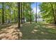 Expansive property featuring a home, outbuildings, and garage, nestled amongst mature trees, creating a private retreat at 5216 Woods End Rd, Hillsborough, NC 27278