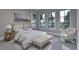 Serene bedroom featuring a well-lit layout, complemented by expansive windows with captivating outdoor views at 6736 Brixley Crest Ct, Raleigh, NC 27614