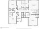 Second floor plan featuring several bedrooms with ensuite bathrooms, laundry room, and closets at 7809 Chestnut Branch Ct, Raleigh, NC 27612