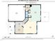 First floor plan showcasing the layout of the living spaces, kitchen, dining, and garage at 857 Stable Fern Dr, Fuquay Varina, NC 27526