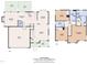 Detailed floor plan showcasing layout of first and second floor, including room dimensions at 8640 Swarthmore Dr, Raleigh, NC 27615