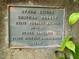 Close-up of the plaque for the Bynum Bridge built in 1922 at 94 Bynum Church Rd, Pittsboro, NC 27312