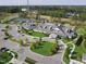Overhead view of community center with tennis courts, pool, and extensive amenities at 1019 Santiago St, Durham, NC 27703