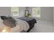 Bedroom with plush carpeting, large windows, and neutral walls at 1040 Ivy Ln, Cary, NC 27511