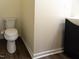 Half bathroom with new toilet and vanity sink at 1122 Birkdale Dr, Mebane, NC 27302