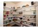 Large, organized walk-in pantry offering ample storage space for all your kitchen essentials at 1122 Birkdale Dr, Mebane, NC 27302