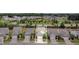 Aerial view of a home showcasing its layout and surrounding neighborhood at 1204 E Rosedale Creek Dr, Durham, NC 27703