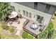 Aerial view of patio and deck featuring outdoor seating and entertainment space at 1413 Lily Creek Dr, Cary, NC 27518