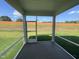 A view from the covered porch looking out to the backyard at 154 N Finley Landing Pkwy, Smithfield, NC 27577