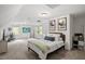 Spacious bedroom features plush carpet, natural light, and sports themed decor at 1990 Ferbow St, Creedmoor, NC 27522