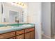 Bathroom with double sink vanity and a view to the water closet at 2312 Buckstone Ct, Fuquay Varina, NC 27526