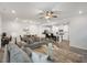 Living room with a spacious layout seamlessly connects to the kitchen and dining areas at 273 Millennium Dr, Pittsboro, NC 27312