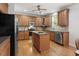 Well-equipped kitchen with stainless steel appliances and center island at 3921 Robins Nest Ln, Wake Forest, NC 27587