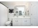 This bathroom features a double sink vanity and bright lighting at 4224 Vienna Crest Drive Dr, Raleigh, NC 27613