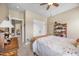 Comfortable bedroom with neutral walls, and a ceiling fan at 4229 Cats Paw Ct, Wake Forest, NC 27587