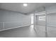 Basement bathroom and shower with tiled shower curtain at 4404 Susan Dr, Raleigh, NC 27603
