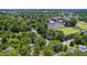 Aerial view featuring the neighborhood in proximity to schools, green fields, and sports stadium at 503 Tarleton Ave, Burlington, NC 27215