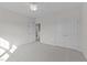 Neutral bedroom features soft carpet, a ceiling fan, and ample storage at 543 Allessandra Dr, Clayton, NC 27527