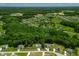 Stunning aerial showcases new homes in a Gathering-friendly community, backing to lush woodlands and community pond at 8341 Running Fern Way, Willow Springs, NC 27592