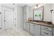Bright bathroom with a large vanity, lots of cabinet space and a view of the large shower at 8341 Running Fern Way, Willow Springs, NC 27592