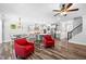 Open living area showcasing the kitchen, dining, and living room at 8341 Running Fern Way, Willow Springs, NC 27592
