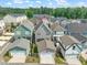 Community aerial view showcases well-maintained homes and lush green surroundings at 1006 Whistler St, Durham, NC 27713