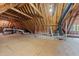 Attic with plywood flooring and exposed HVAC at 1105 Tazwell Pl, Raleigh, NC 27612