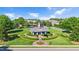 A well-kept community gazebo with manicured landscaping and an American flag on a sunny day at 1109 Hemby Ridge Ln, Morrisville, NC 27560